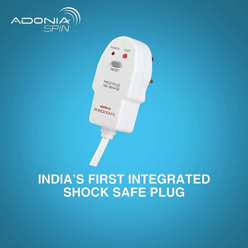Havells Adonia Spin 10-Litre Vertical Storage Water Heater (Geyser) White Blue 5 Star Havells Adonia Spin 10-Litre Vertical Storage Water Heater (Geyser) White Blue 5 Star
