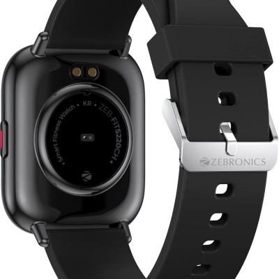 Zebronics Zeb-FIT5220CH Smart Fitness Watch, 2.5D Curved Glass 4.4cm Large Square Display - (Black) Zebronics Zeb-FIT5220CH Smart Fitness Watch, 2.5D Curved Glass 4.4cm Large Square Display - (Black)