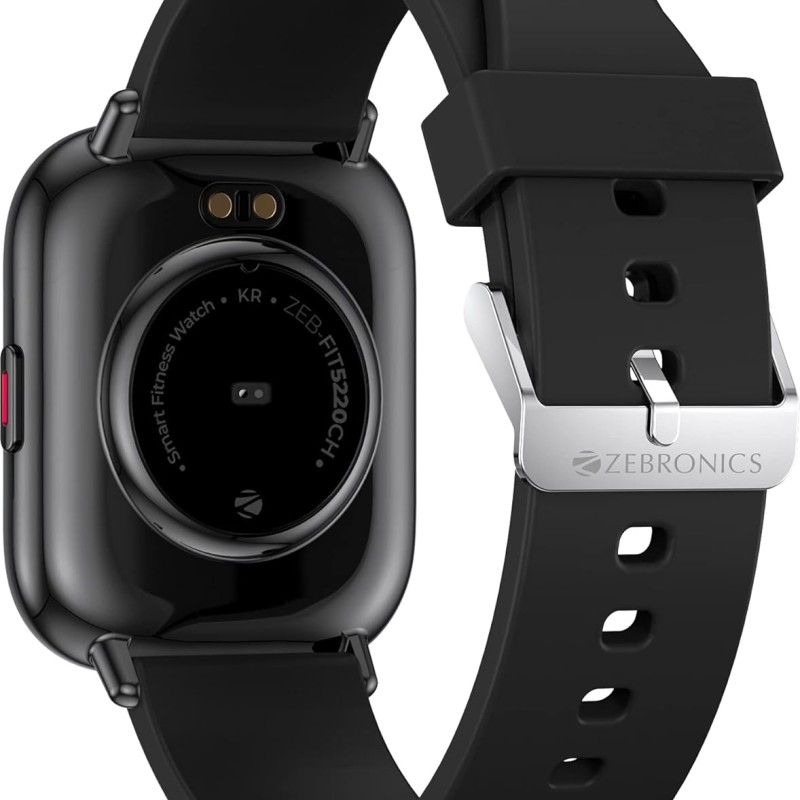 Zebronics Zeb-FIT5220CH Smart Fitness Watch, 2.5D Curved Glass 4.4cm Large Square Display - (Black) Zebronics Zeb-FIT5220CH Smart Fitness Watch, 2.5D Curved Glass 4.4cm Large Square Display - (Black)