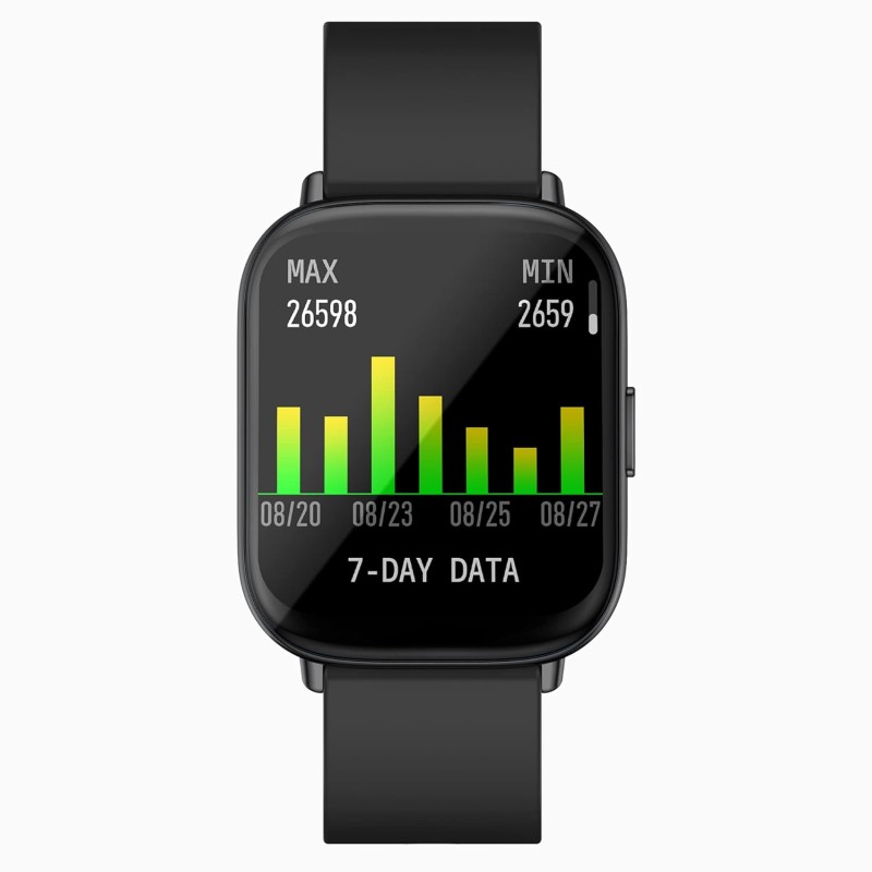 Zebronics Zeb-FIT5220CH Smart Fitness Watch, 2.5D Curved Glass 4.4cm Large Square Display - (Black) Zebronics Zeb-FIT5220CH Smart Fitness Watch, 2.5D Curved Glass 4.4cm Large Square Display - (Black)