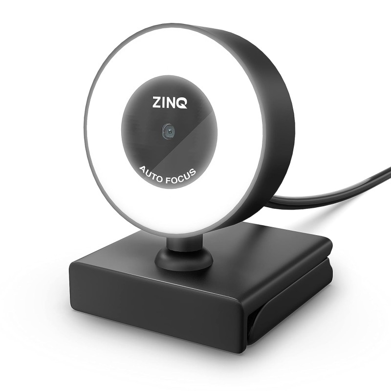 Zinq Technologies Full HD 1080P 2.1 Megapixel 30 FPS Auto Focus Webcam with Ring LED for Night Vision Zinq Technologies Full HD 1080P 2.1 Megapixel 30 FPS Auto Focus Webcam with Ring LED for Night Vision