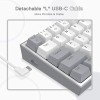 Redragon K617 Fizz 60% Wired RGB Gaming Keyboard, 61 Keys Compact Mechanical Keyboard w/White and Grey Color Keycaps Redragon K617 Fizz 60% Wired RGB Gaming Keyboard, 61 Keys Compact Mechanical Keyboard w/White and Grey Color Keycaps