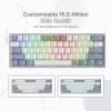 Redragon K617 Fizz 60% Wired RGB Gaming Keyboard, 61 Keys Compact Mechanical Keyboard w/White and Grey Color Keycaps Redragon K617 Fizz 60% Wired RGB Gaming Keyboard, 61 Keys Compact Mechanical Keyboard w/White and Grey Color Keycaps