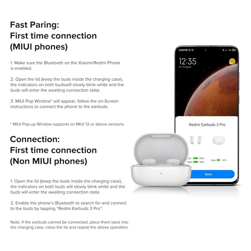 Redmi Earbuds 3 Pro Truly Wireless in-Ear Earbuds - (White) Redmi Earbuds 3 Pro Truly Wireless in-Ear Earbuds - (White)