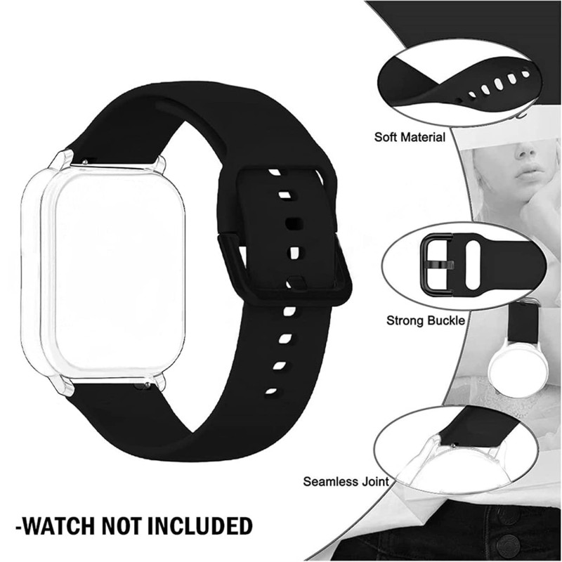 HUMBLE Silicone 19mm Replacement Band Strap with Metal Buckle Compatible with Noise Colorfit Pro 2, Boat Storm Smart Watch & Watches with 19mm Lugs HUMBLE Silicone 19mm Replacement Band Strap with Metal Buckle Compatible with Noise Colorfit Pro 2, Boat Storm Smart Watch & Watches with 19mm Lugs