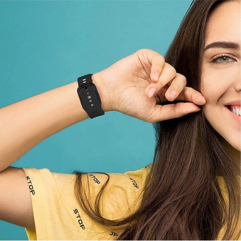 HUMBLE Silicone 19mm Replacement Band Strap with Metal Buckle Compatible with Noise Colorfit Pro 2, Boat Storm Smart Watch & Watches with 19mm Lugs HUMBLE Silicone 19mm Replacement Band Strap with Metal Buckle Compatible with Noise Colorfit Pro 2, Boat Storm Smart Watch & Watches with 19mm Lugs
