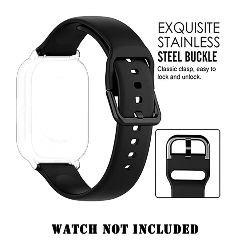 HUMBLE Silicone 19mm Replacement Band Strap with Metal Buckle Compatible with Noise Colorfit Pro 2, Boat Storm Smart Watch & Watches with 19mm Lugs HUMBLE Silicone 19mm Replacement Band Strap with Metal Buckle Compatible with Noise Colorfit Pro 2, Boat Storm Smart Watch & Watches with 19mm Lugs