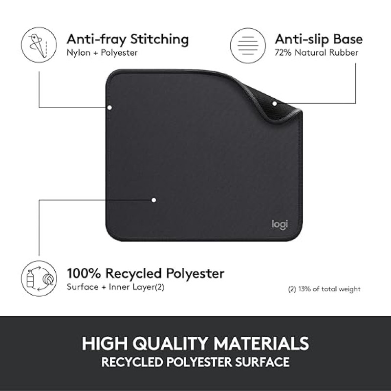 Logitech Mouse Pad - Studio Series, Computer Mouse Mat with Anti-Slip Rubber Base Logitech Mouse Pad - Studio Series, Computer Mouse Mat with Anti-Slip Rubber Base