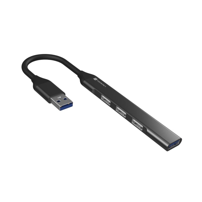 Portronics Mport 31 USB Hub (4-in-1), Multiport Adapter - (Grey) Portronics Mport 31 USB Hub (4-in-1), Multiport Adapter - (Grey)