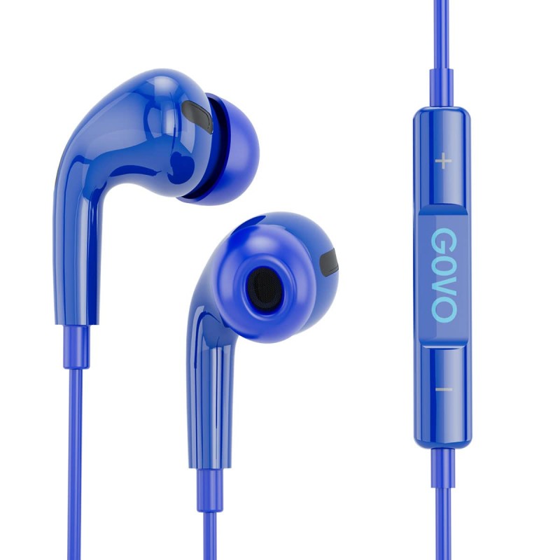 GOVO Gobass 444 in Ear Wired Earphones with Hd Mic for Calls (Blue) GOVO Gobass 444 in Ear Wired Earphones with Hd Mic for Calls (Blue)