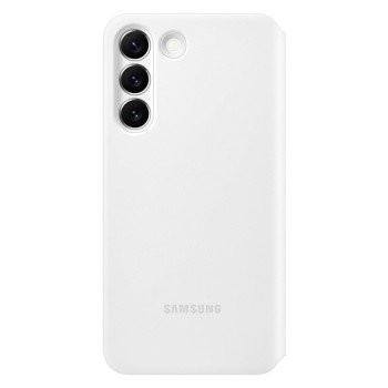 Samsung Polycarbonate Original Galaxy S22 5G Smart Clear View Cover, White