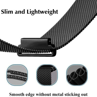 HUMBLE Stainless Steel 19mm Chain Strap with Magnetic Buckle Compatible with Noise Colorfit Pro 2, Boat Storm Smart Watch & Watches with 19mm Lugs.