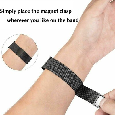 HUMBLE Stainless Steel 19mm Chain Strap with Magnetic Buckle Compatible with Noise Colorfit Pro 2, Boat Storm Smart Watch & Watches with 19mm Lugs.