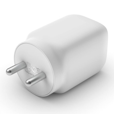 Belkin 65W GaN Dual USB-C (Type C) PD 3.0 Fast Charger with Pps-White Belkin 65W GaN Dual USB-C (Type C) PD 3.0 Fast Charger with Pps-White