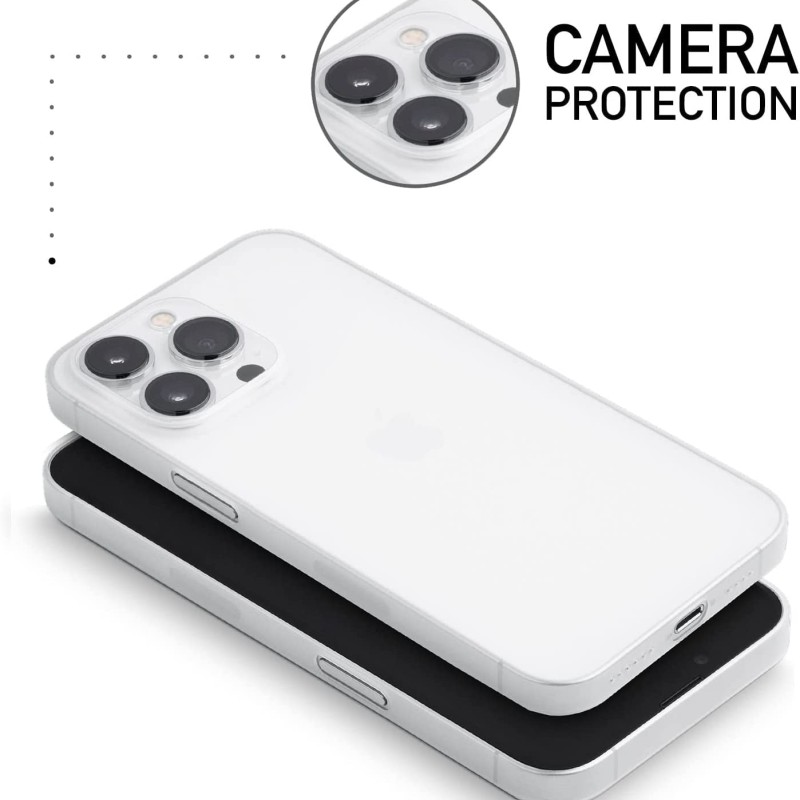 ExpressB® Polypropylene Back Cover for iPhone 14 Pro | Minimal Protect | Ultra Thin Anti Scratch Matte Finish Case (White) ExpressB® Polypropylene Back Cover for iPhone 14 Pro | Minimal Protect | Ultra Thin Anti Scratch Matte Finish Case (White)