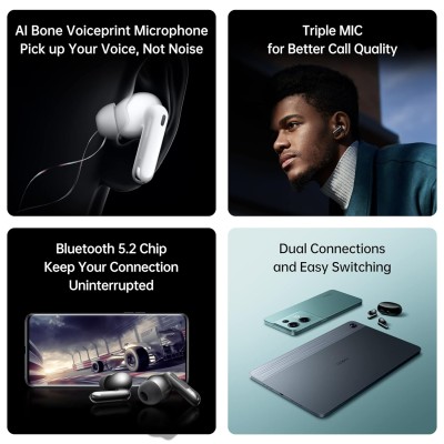 Oppo Enco X2 with Active Noise Cancellation, Triple Mic for Better Calls, Coaxial Dual-Driver for Deep bass Bluetooth Headset (Black) Oppo Enco X2 with Active Noise Cancellation, Triple Mic for Better Calls, Coaxial Dual-Driver for Deep bass Bluetooth Headset (Black)