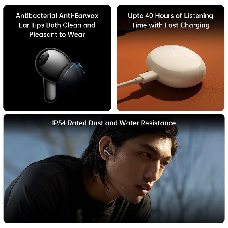 Oppo Enco X2 with Active Noise Cancellation, Triple Mic for Better Calls, Coaxial Dual-Driver for Deep bass Bluetooth Headset (Black) Oppo Enco X2 with Active Noise Cancellation, Triple Mic for Better Calls, Coaxial Dual-Driver for Deep bass Bluetooth Headset (Black)