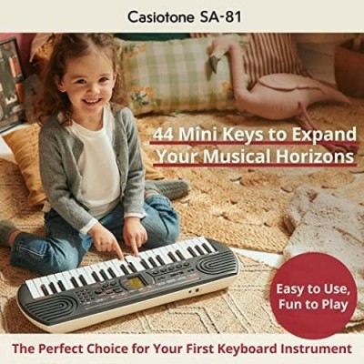 Casio SA-81 Mini Keyboard with Piano tones, Black (44 Keys) Casio SA-81 Mini Keyboard with Piano tones, Black (44 Keys)