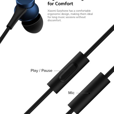Xiaomi Wired in-Ear Earphones with Mic, Ultra Deep Bass & Metal Sound Chamber (Red)