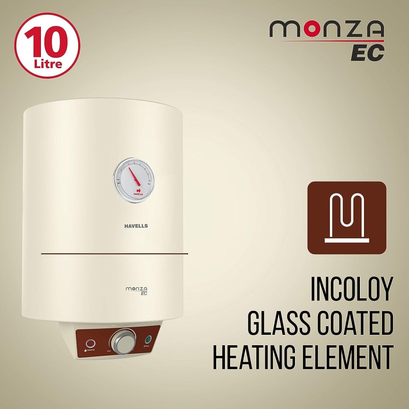 Havells Monza EC 15 L Storage Water Heater, Metallic Body, 2000 W, Free Flexi Pipe and Free Installation Havells Monza EC 15 L Storage Water Heater, Metallic Body, 2000 W, Free Flexi Pipe and Free Installation