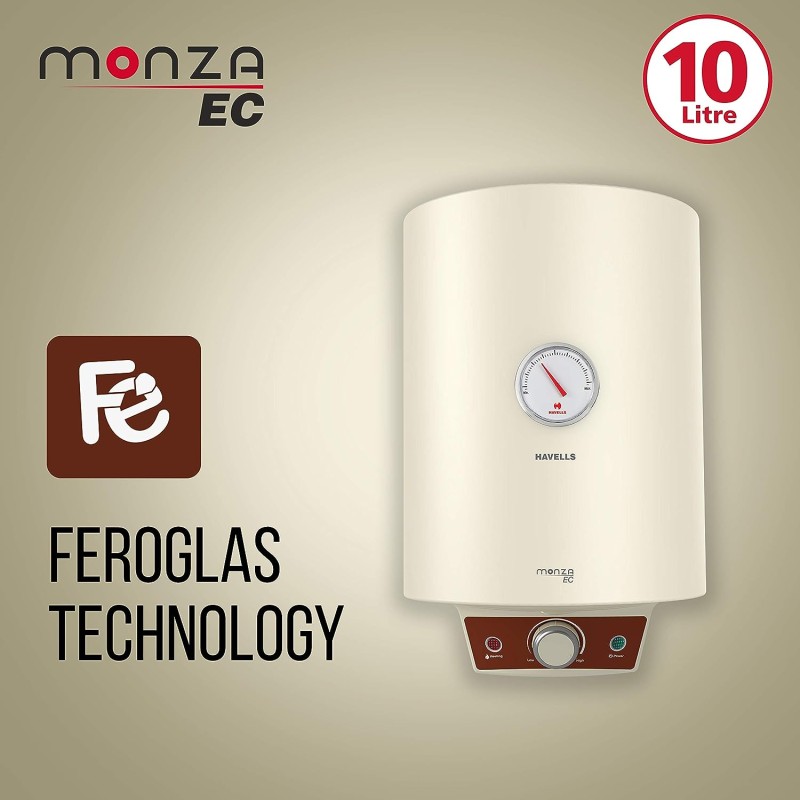 Havells Monza EC 15 L Storage Water Heater, Metallic Body, 2000 W, Free Flexi Pipe and Free Installation Havells Monza EC 15 L Storage Water Heater, Metallic Body, 2000 W, Free Flexi Pipe and Free Installation