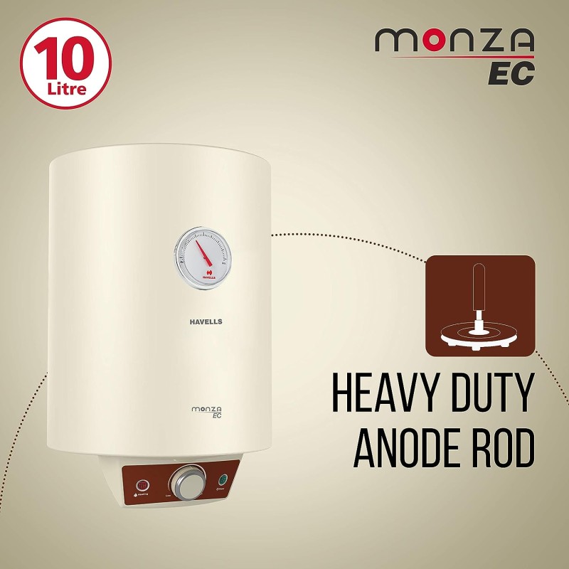 Havells Monza EC 15 L Storage Water Heater, Metallic Body, 2000 W, Free Flexi Pipe and Free Installation Havells Monza EC 15 L Storage Water Heater, Metallic Body, 2000 W, Free Flexi Pipe and Free Installation
