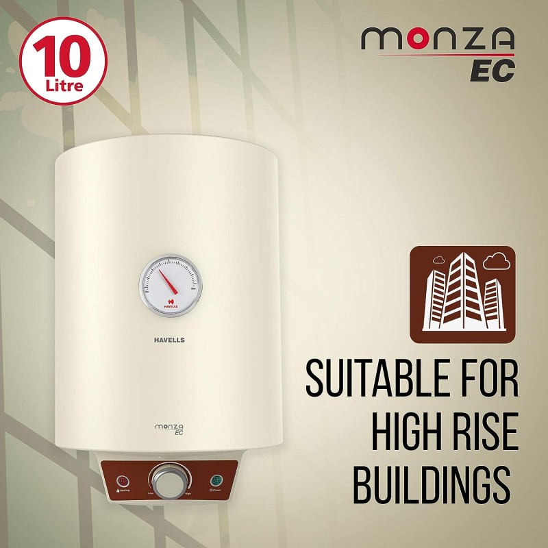 Havells Monza EC 15 L Storage Water Heater, Metallic Body, 2000 W, Free Flexi Pipe and Free Installation Havells Monza EC 15 L Storage Water Heater, Metallic Body, 2000 W, Free Flexi Pipe and Free Installation