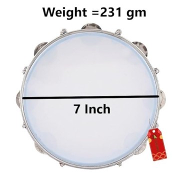 UAPAN Dafli Musical Instrument Dafli/Tambourine 7inch Hand Percussion Musical Instrument (Orange color small Tambourine) UAPAN Dafli Musical Instrument Dafli/Tambourine 7inch Hand Percussion Musical Instrument (Orange color small Tambourine)