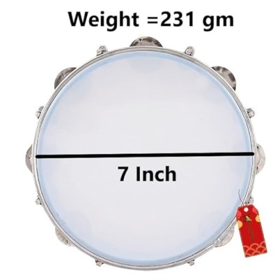 UAPAN Dafli Musical Instrument Dafli/Tambourine 7inch Hand Percussion Musical Instrument (Orange color small Tambourine) UAPAN Dafli Musical Instrument Dafli/Tambourine 7inch Hand Percussion Musical Instrument (Orange color small Tambourine)