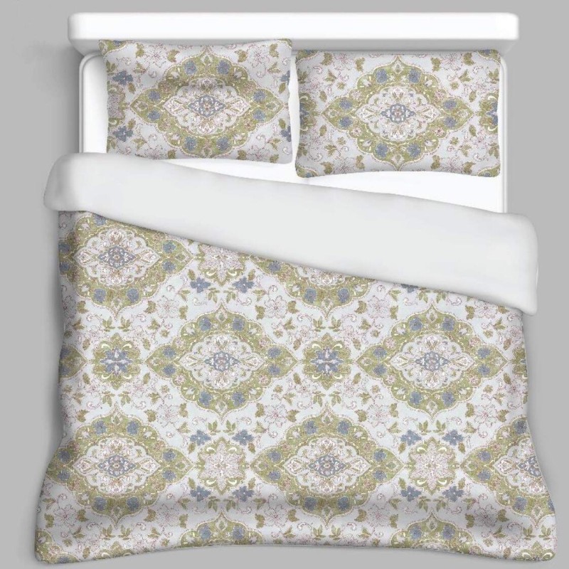 Bella Casa, Double Bedsheet Set with 2 Pillow Covers 100% Cotton - ORBIT Bella Casa, Double Bedsheet Set with 2 Pillow Covers 100% Cotton - ORBIT