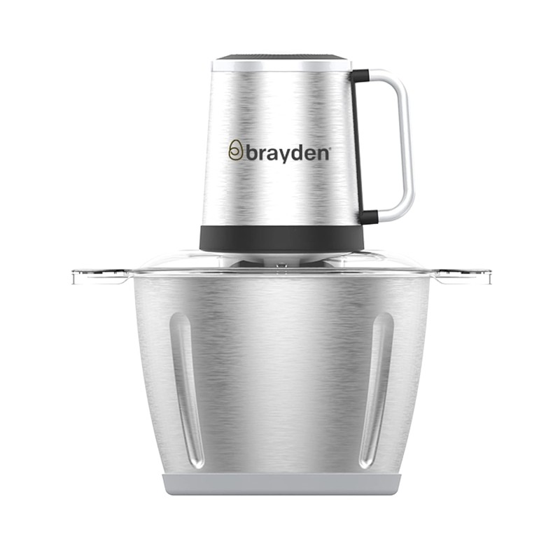 Brayden Chopro Xteel Electric Vegetable Chopper For Kitchen | Mincing/Chopping Meat, Fruit, Beating Eggs And Nuts | Dual Speed Mode | Stainless Steel Bowl (450 Watt, 2.5 Litre, Silver) Brayden Chopro Xteel Electric Vegetable Chopper For Kitchen | Mincing/Chopping Meat, Fruit, Beating Eggs And Nuts | Dual Speed Mode | Stainless Steel Bowl (450 Watt, 2.5 Litre, Silver)