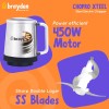 Brayden Chopro Xteel Electric Vegetable Chopper For Kitchen | Mincing/Chopping Meat, Fruit, Beating Eggs And Nuts | Dual Speed Mode | Stainless Steel Bowl (450 Watt, 2.5 Litre, Silver) Brayden Chopro Xteel Electric Vegetable Chopper For Kitchen | Mincing/Chopping Meat, Fruit, Beating Eggs And Nuts | Dual Speed Mode | Stainless Steel Bowl (450 Watt, 2.5 Litre, Silver)