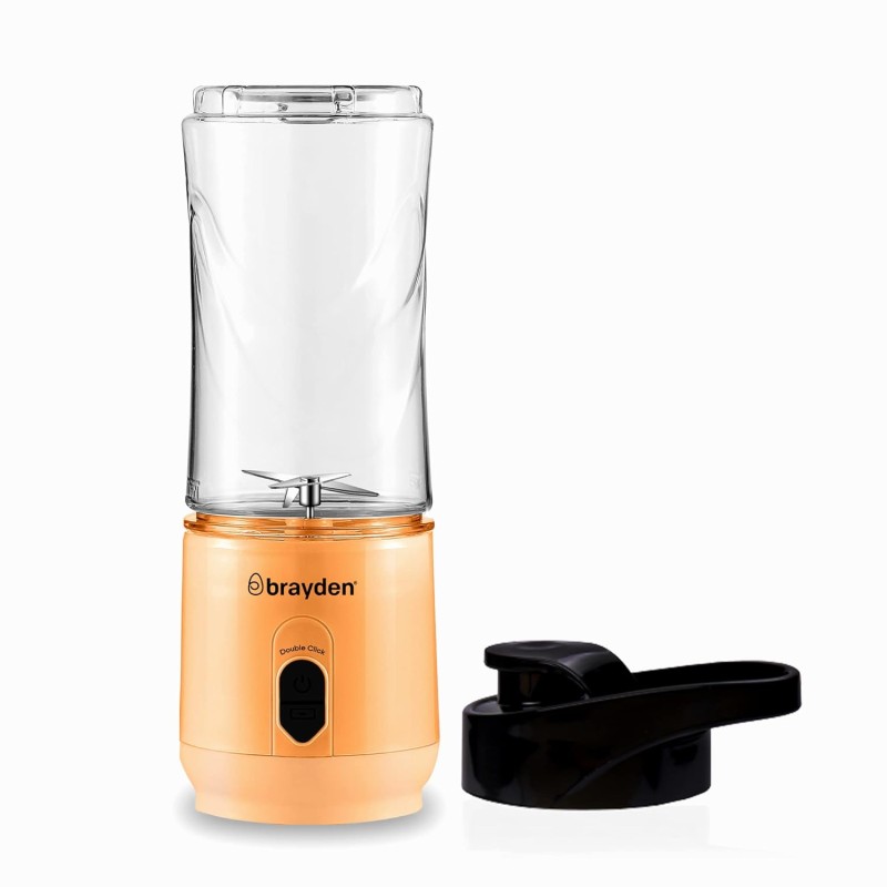Brayden Fito Atom, Portable Smoothie Blender with 2000 mAh Rechargeable Battery and 3.7V Motor with 400ml Tritan Jar (Orange) Brayden Fito Atom, Portable Smoothie Blender with 2000 mAh Rechargeable Battery and 3.7V Motor with 400ml Tritan Jar (Orange)