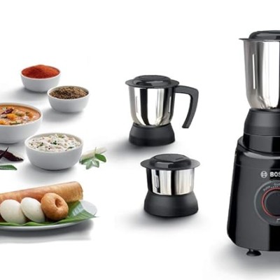 Bosch TrueMixx Black 500 Watt Joy Mixer Grinder, 3 Jars - MGM2133BIN Bosch TrueMixx Black 500 Watt Joy Mixer Grinder, 3 Jars - MGM2133BIN