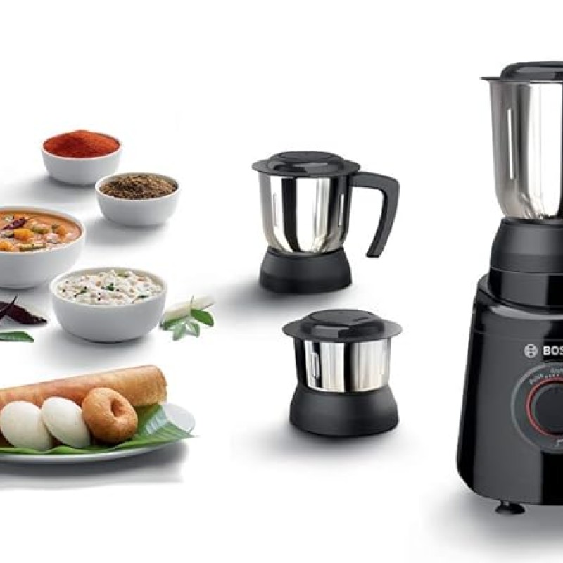 Bosch TrueMixx Black 500 Watt Joy Mixer Grinder, 3 Jars - MGM2133BIN Bosch TrueMixx Black 500 Watt Joy Mixer Grinder, 3 Jars - MGM2133BIN