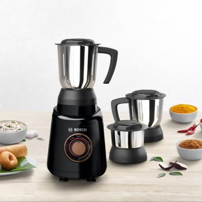 BOSCH MGM4634BIN High quality and long lasting ABS Body TrueMixx 750 Mixer Grinder (3 Jars, Black, Steel) BOSCH MGM4634BIN High quality and long lasting ABS Body TrueMixx 750 Mixer Grinder (3 Jars, Black, Steel)