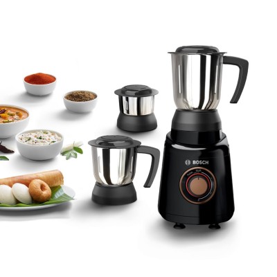 BOSCH MGM4634BIN High quality and long lasting ABS Body TrueMixx 750 Mixer Grinder (3 Jars, Black, Steel) BOSCH MGM4634BIN High quality and long lasting ABS Body TrueMixx 750 Mixer Grinder (3 Jars, Black, Steel)