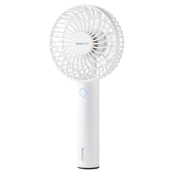Geek Aire GF1 Portable Fan | 1 Year Warranty | 2600 mAh Battery, Mini Fan Portable, Rechargeable Fan, Mini Fan, Charging Fan, Hand Fan, Table Fan, High Speed, USB Fan with 3 Speed Options -WHITE Geek Aire GF1 Portable Fan | 1 Year Warranty | 2600 mAh Battery, Mini Fan Portable, Rechargeable Fan, Mini Fan, Charging Fan, Hand Fan, Table Fan, High Speed, USB Fan with 3 Speed Options -WHITE