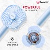 Geek Aire GF3 5 Inch Rechargeable Mini Fan with USB Charging | 5 Speed Option | Portable, Handheld and Small Table Fan | 2500 mAh Li-ion Battery | For Baby, Makeup, Travel, Home and Office (Blue) Geek Aire GF3 5 Inch Rechargeable Mini Fan with USB Charging | 5 Speed Option | Portable, Handheld and Small Table Fan | 2500 mAh Li-ion Battery | For Baby, Makeup, Travel, Home and Office (Blue)