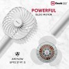 Geek Aire GF3 5 Inch Rechargeable Mini Fan with USB Charging | 5 Speed Option | Portable, Handheld and Small Table Fan | 2500 mAh Li-ion Battery | For Baby, Makeup, Travel, Home and Office (White) Geek Aire GF3 5 Inch Rechargeable Mini Fan with USB Charging | 5 Speed Option | Portable, Handheld and Small Table Fan | 2500 mAh Li-ion Battery | For Baby, Makeup, Travel, Home and Office (White)