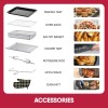 Geek Airocook Digix 30L Electric Air Fryer Oven|Digital Display|12 Preset Menu-Toast,Bake,Grill,Air Fry,Rotisserie,Dehydration&Reheat|7 Accessories(Stainless Steel,Silver,1700W)30 Liter Geek Airocook Digix 30L Electric Air Fryer Oven|Digital Display|12 Preset Menu-Toast,Bake,Grill,Air Fry,Rotisserie,Dehydration&Reheat|7 Accessories(Stainless Steel,Silver,1700W)30 Liter