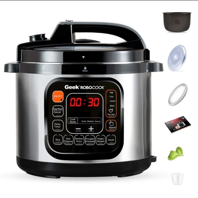 Geek Robocook Zeta 6L Non-Stick Electric Pressure Cooker Geek Robocook Zeta 6L Non-Stick Electric Pressure Cooker