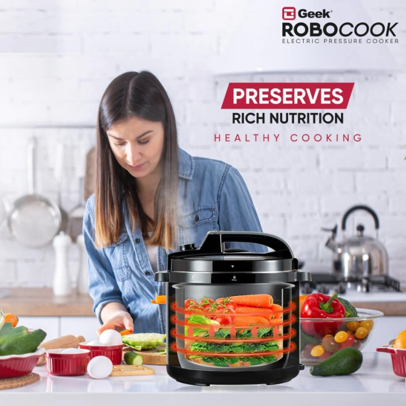 Geek Robocook Zeta 6L Non-Stick Electric Pressure Cooker Geek Robocook Zeta 6L Non-Stick Electric Pressure Cooker