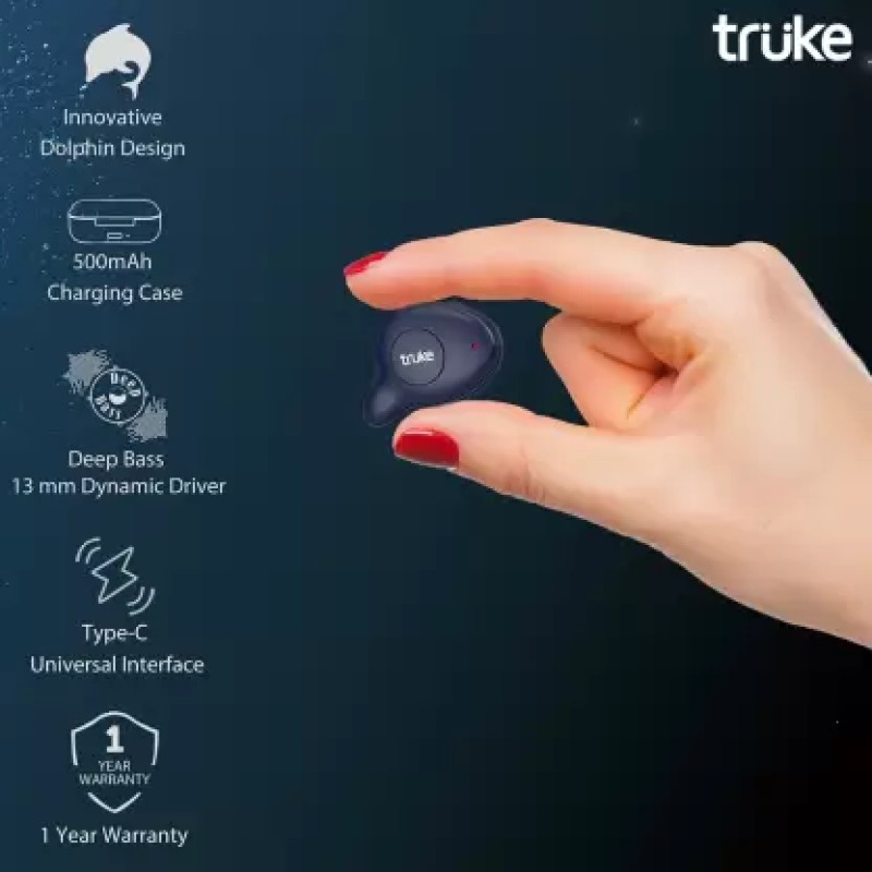 truke Fit Pro Bluetooth Headset (Blue, True Wireless) truke Fit Pro Bluetooth Headset (Blue, True Wireless)