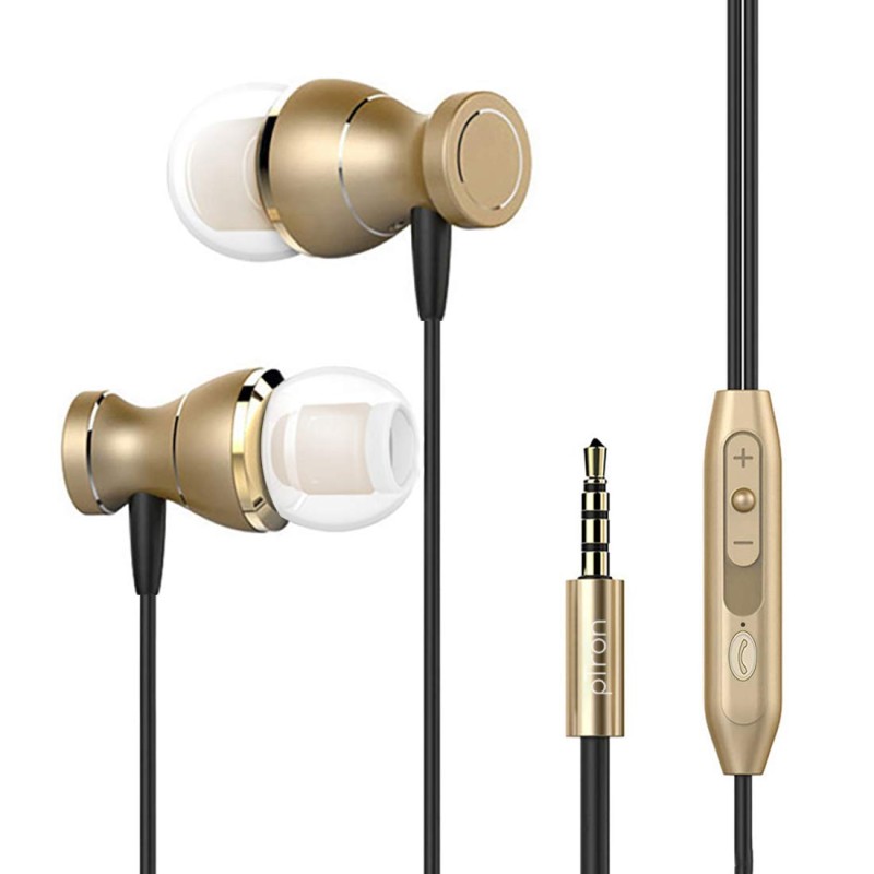 pTron Magg HBE (High Bass Earphones) Magnetic in-Ear Wired Headphones with Mic - (Gold) pTron Magg HBE (High Bass Earphones) Magnetic in-Ear Wired Headphones with Mic - (Gold)