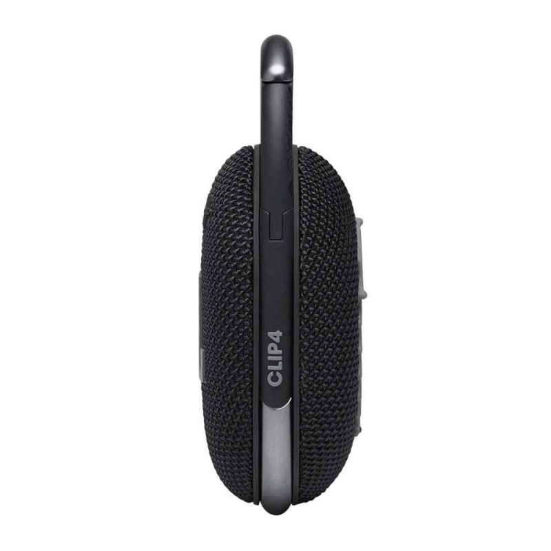 JBL Clip 4, Wireless Ultra Portable Bluetooth Speaker, Pro Sound, Integrated Carabiner, Vibrant Colors with Rugged Fabric Design, Dust & Waterproof, Type C (Without Mic, Black) JBL Clip 4, Wireless Ultra Portable Bluetooth Speaker, Pro Sound, Integrated Carabiner, Vibrant Colors with Rugged Fabric Design, Dust & Waterproof, Type C (Without Mic, Black)
