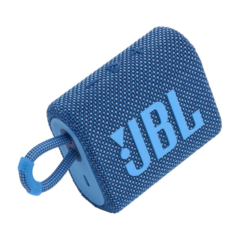 JBL Go 3 Eco: Portable Speaker with Bluetooth, Built-in Battery, Waterproof and Dustproof Feature - Blue JBL Go 3 Eco: Portable Speaker with Bluetooth, Built-in Battery, Waterproof and Dustproof Feature - Blue