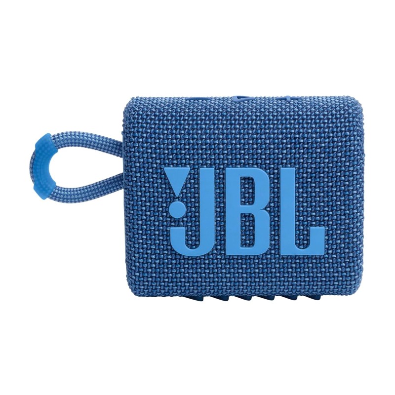 JBL Go 3 Eco: Portable Speaker with Bluetooth, Built-in Battery, Waterproof and Dustproof Feature - Blue JBL Go 3 Eco: Portable Speaker with Bluetooth, Built-in Battery, Waterproof and Dustproof Feature - Blue