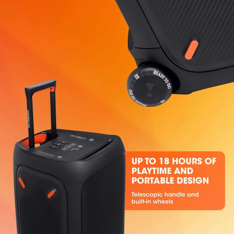 JBL Partybox 310 | Portable Bluetooth Party Speaker | 240W Monstrous Pro Sound | Dynamic Light Show | Backlit Panel | Telescopic Handle & Wheels | Guitar & Mic Support PartyBox App (Black) JBL Partybox 310 | Portable Bluetooth Party Speaker | 240W Monstrous Pro Sound | Dynamic Light Show | Backlit Panel | Telescopic Handle & Wheels | Guitar & Mic Support PartyBox App (Black)