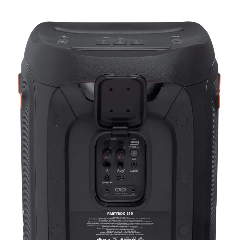 JBL Partybox 310 | Portable Bluetooth Party Speaker | 240W Monstrous Pro Sound | Dynamic Light Show | Backlit Panel | Telescopic Handle & Wheels | Guitar & Mic Support PartyBox App (Black) JBL Partybox 310 | Portable Bluetooth Party Speaker | 240W Monstrous Pro Sound | Dynamic Light Show | Backlit Panel | Telescopic Handle & Wheels | Guitar & Mic Support PartyBox App (Black)